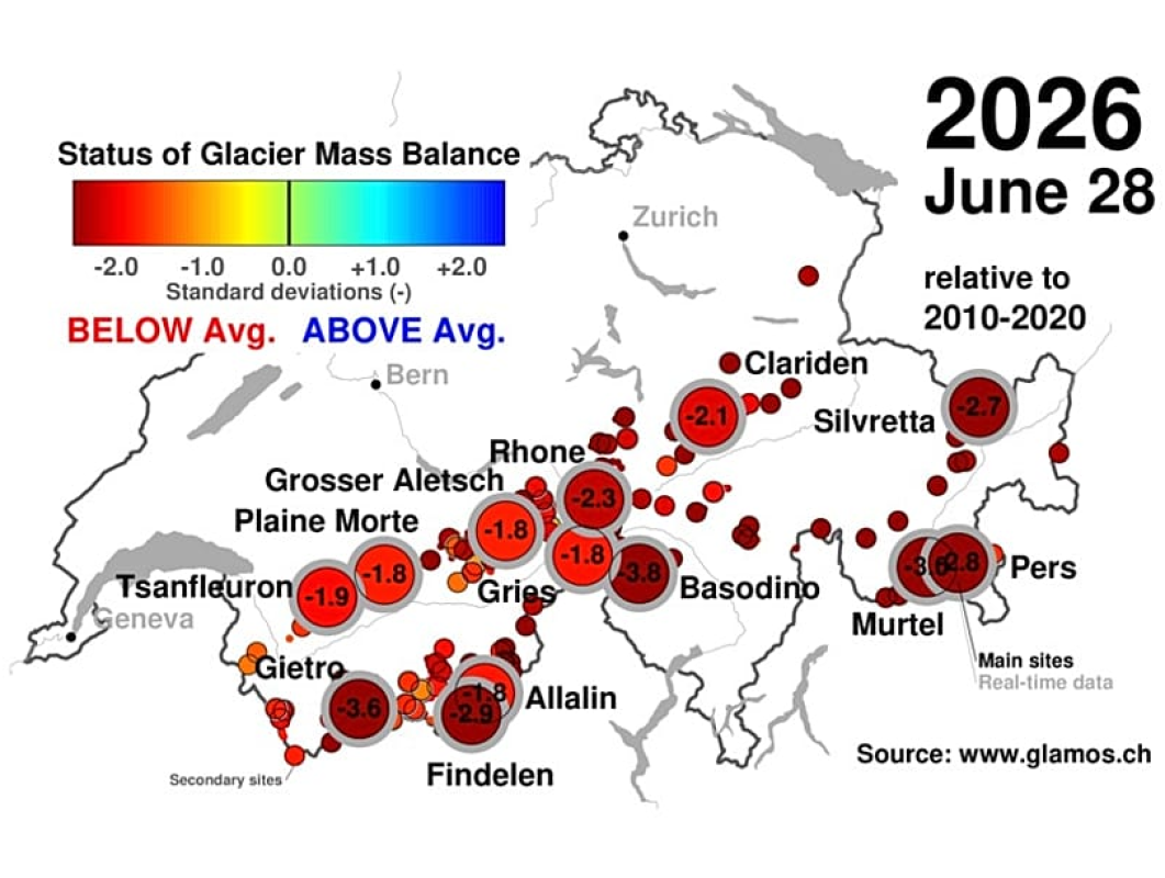 İsviçre Buzulları: Kışın Biriken Kar ve Buzun Erimesi Bekleniyor
