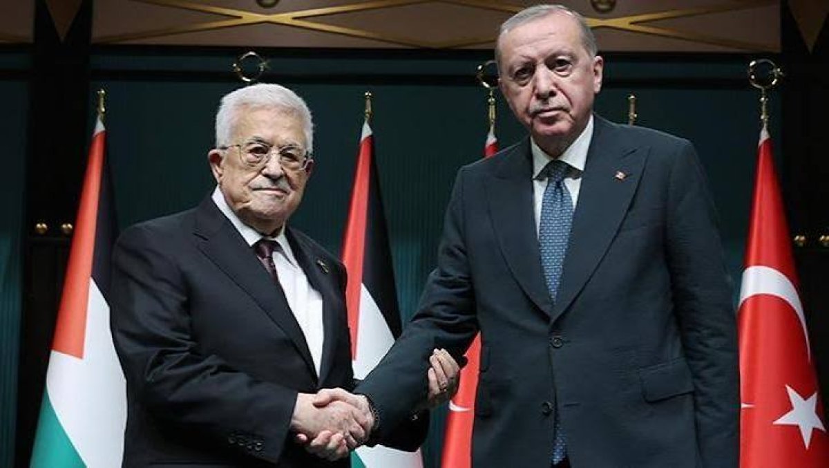 Cumhurbaşkanı Erdoğan, Filistin Devlet Başkanı Abbas ile Filistin Davasını Görüştü