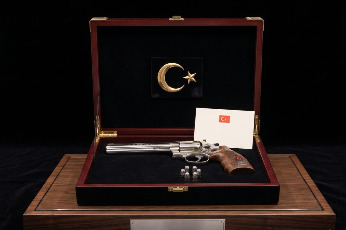 Cumhurbaşkanı Recep Tayyip Erdoğan, NATO Zirvesi'ne katılan devlet ve hükümet başkanlarına üzerinde isimlerinin yazılı olduğu tabancalar hediye etti