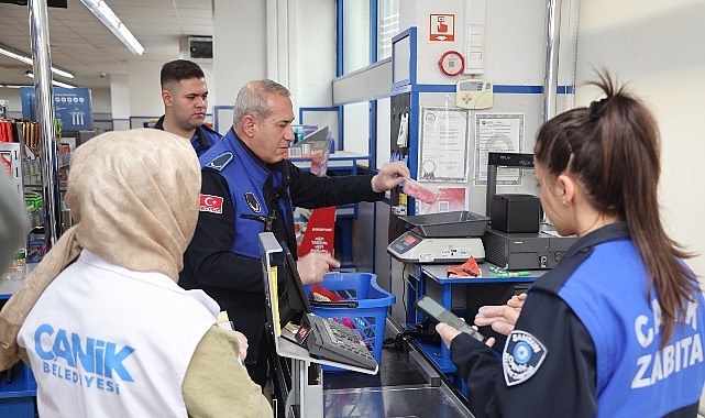 Canik Zabıtası Göz Açtırmıyor: Marketlere Sıkı Denetim